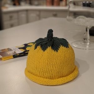 🍋 Hand-knit Baby Lemon Hat